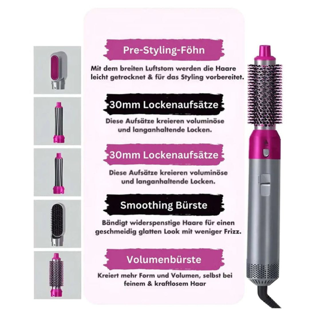 5 in 1 Curling Iron | Hair Dryer, Straightener, and Waver in 1 | Hairstyler | Stylora