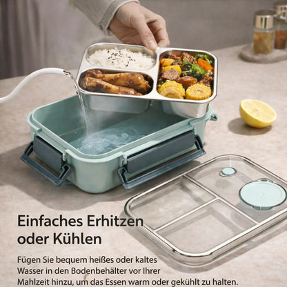 Lunch Box | Thermos Container for Food | Lunch Box with Compartments Made of Stainless Steel | Heat Container | Esskraft