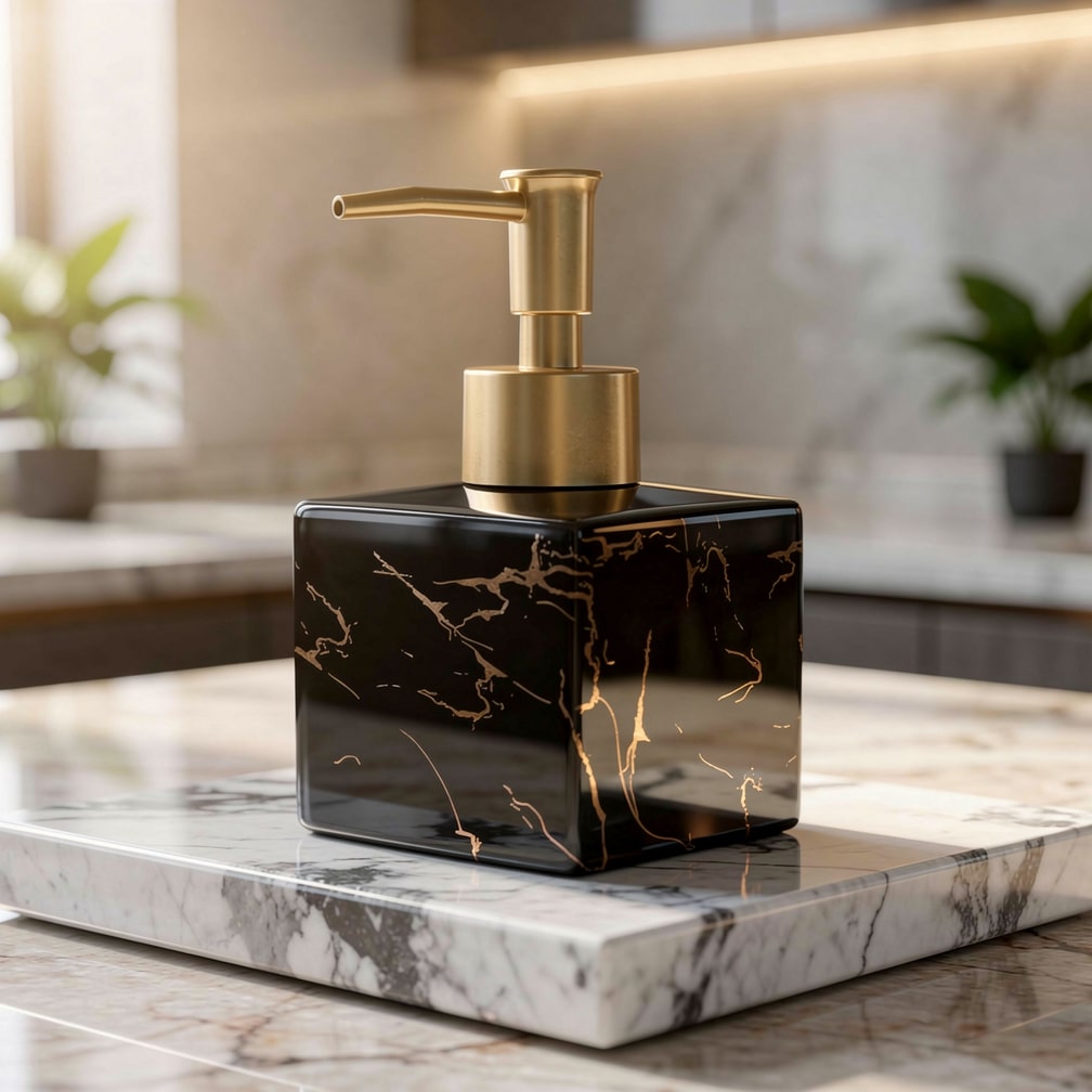 Marble Soap Dispenser for Kitchen or Bathroom | Marmora