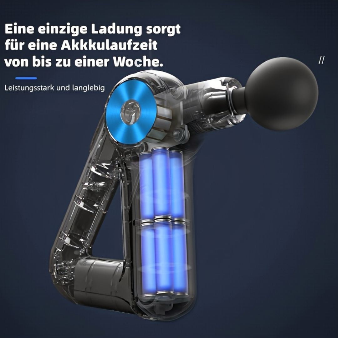 Massagepistole mit 9 Aufsätzen | Massager für Nacken, Rücken, Füße und mehr | Massagepistole | Pulsevia