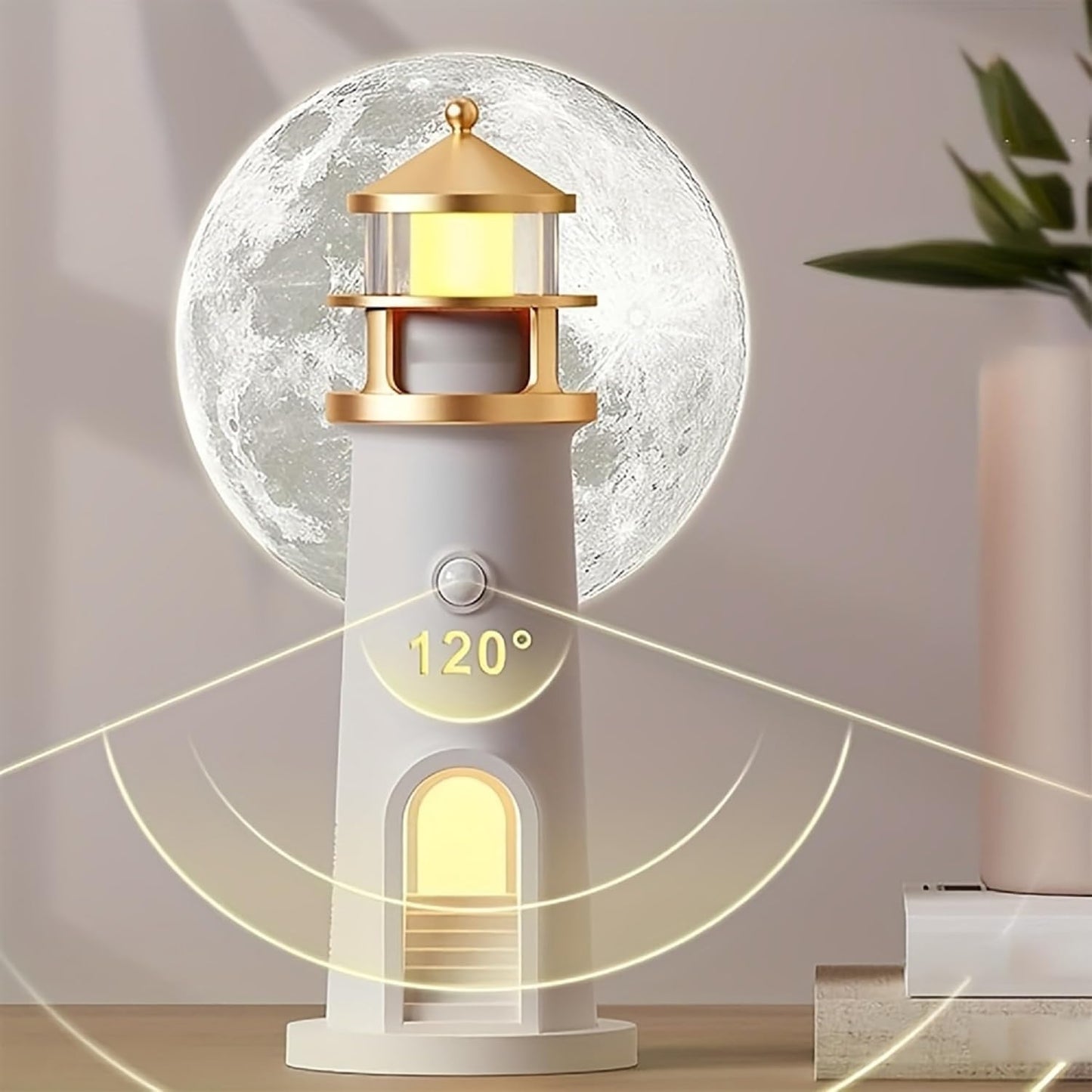 Moonlight Projector Lamp | Lighthouse Night Light with Bluetooth Speaker | Lunavara