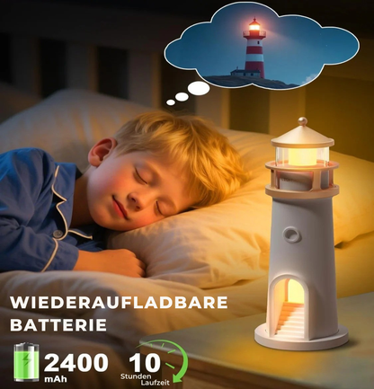 Moonlight Projector Lamp | Lighthouse Night Light with Bluetooth Speaker | Lunavara