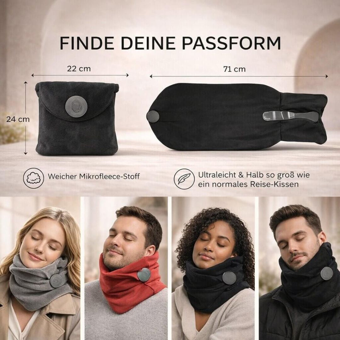 Neck Pillow for Airplane & Travel | Travel Pillow for Neck | Nuvella