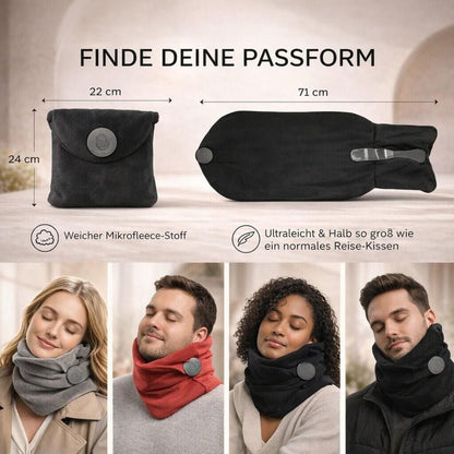 Nackenkissen für Flugzeug & Reisen | Reisekissen für Nacken | Nuvella