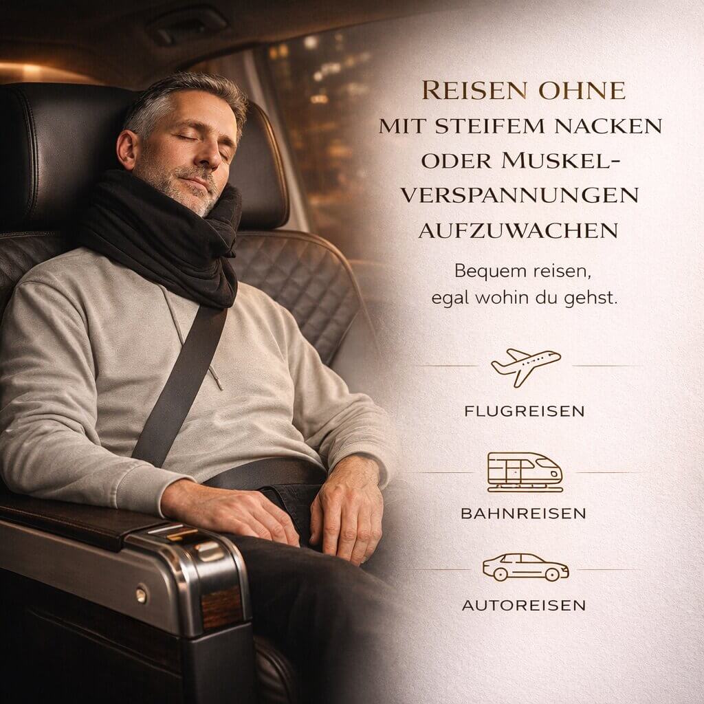 Nackenkissen für Flugzeug & Reisen | Reisekissen für Nacken | Nuvella