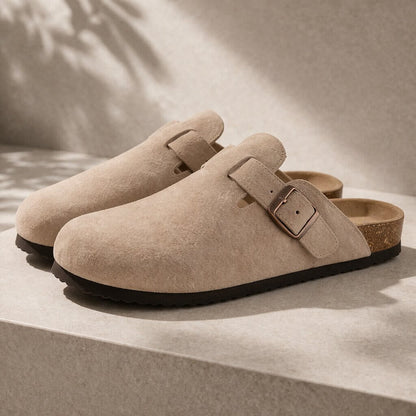 Orthopädische Hausschuhe für Damen & Herren | Wildleder Clogs | Pantoletten | Suedara