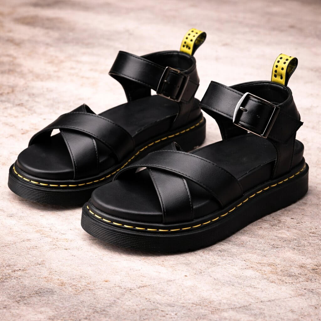 Orthopedic Platform Sandals for Women in Leather | Ravellea