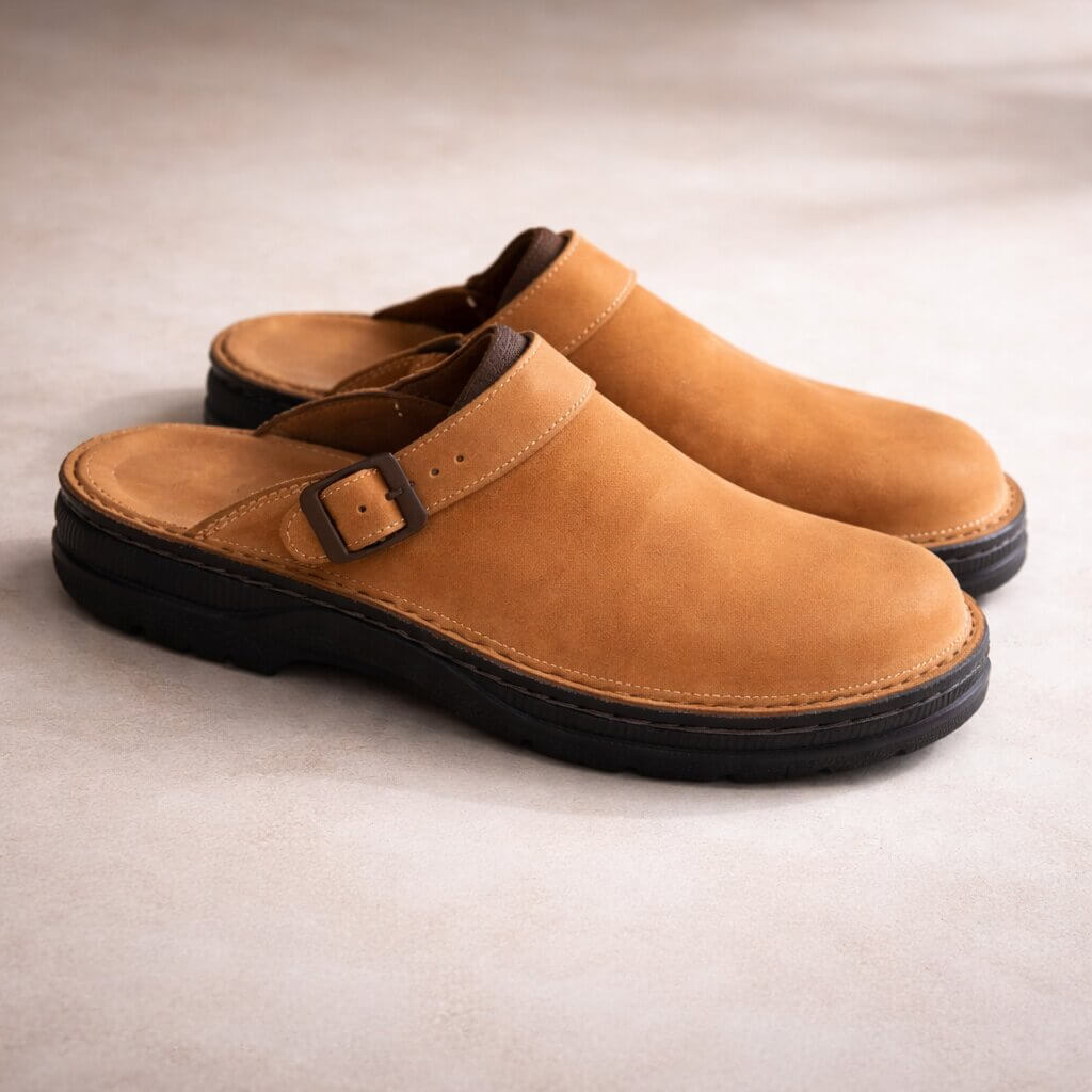 Orthopedic Slippers for Men & Women Made of Leather | Comfortable House Shoes | Solvara
