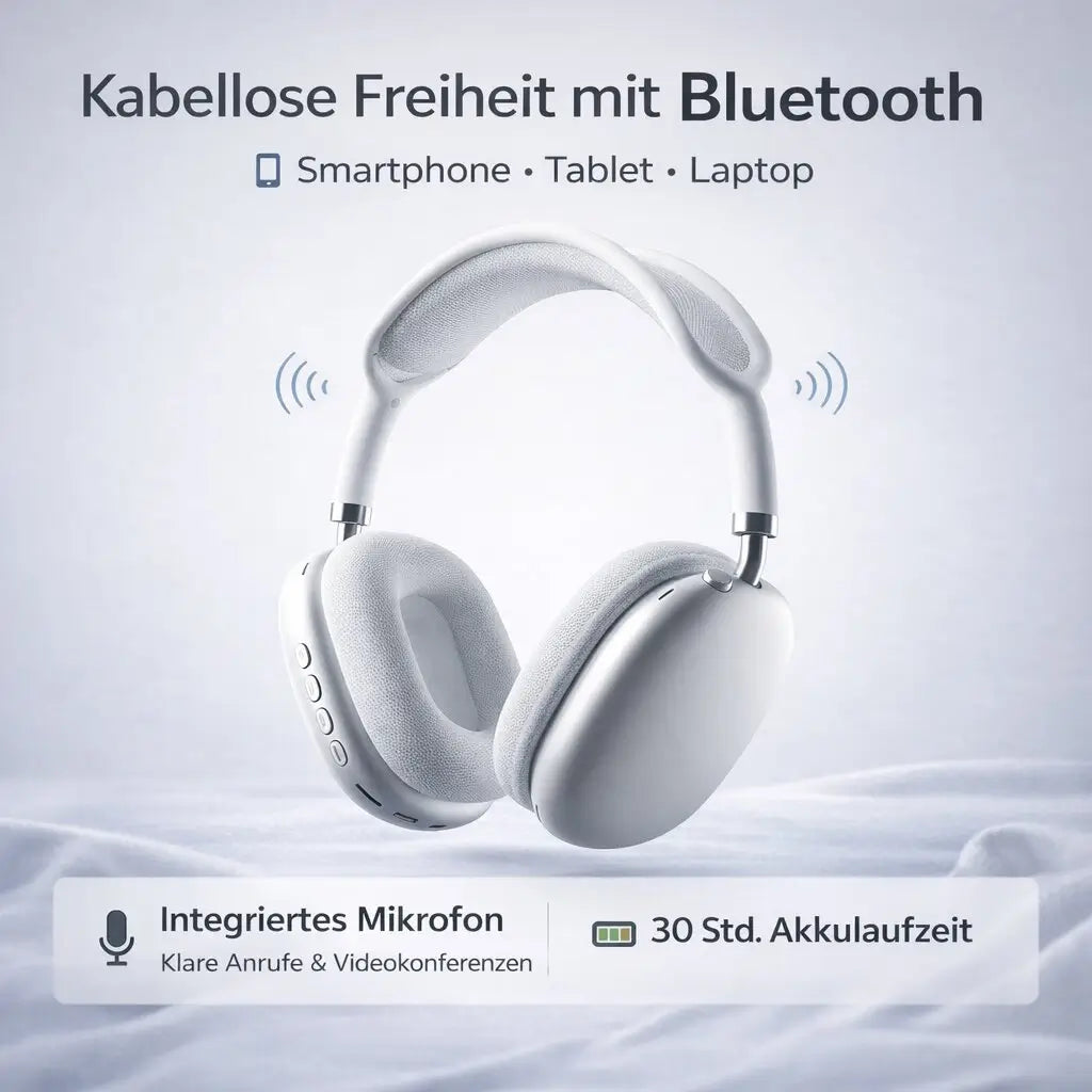 Over-Ear Noise Cancelling Headphones with Bluetooth & Noise Cancellation (ANC) | Audilux