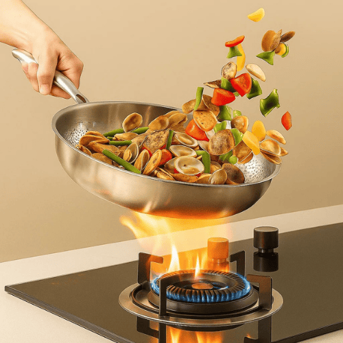 Pan for Induction & Gas | Uncoated Titanium Pan | Bratix