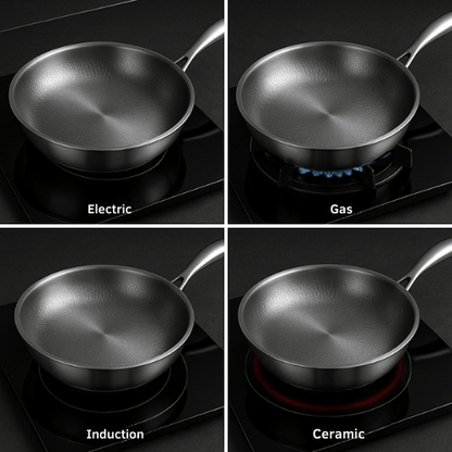 Pan for Induction & Gas | Uncoated Titanium Pan | Bratix