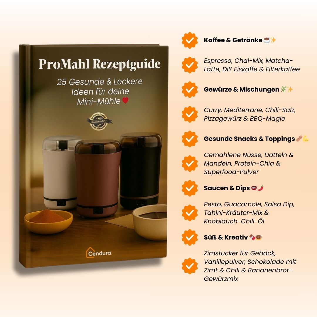 Recipe E-Book for Coffee Grinder & Spice Grinder | ProMahl Recipe Guide