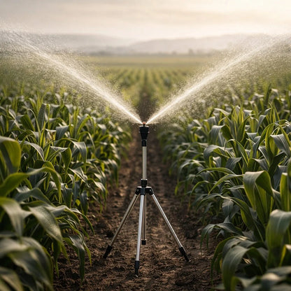 Lawn Sprinkler with Tripod | 360° Sprinkler | Garden Spray | AquaVento