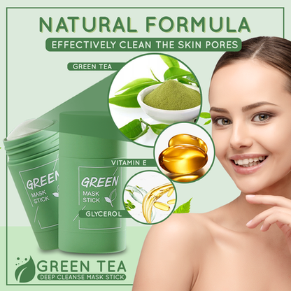 Cleansing Mask Stick for Facial Cleansing | Natural Cosmetics with Green Tea Extract for Skin Care | LumiHaut