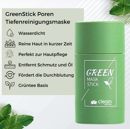 Reinigungsmaske Stick für die Gesichtsreinigung | Naturkosmetik mit Grüntee-Extrakt zur Hautpflege | LumiHaut