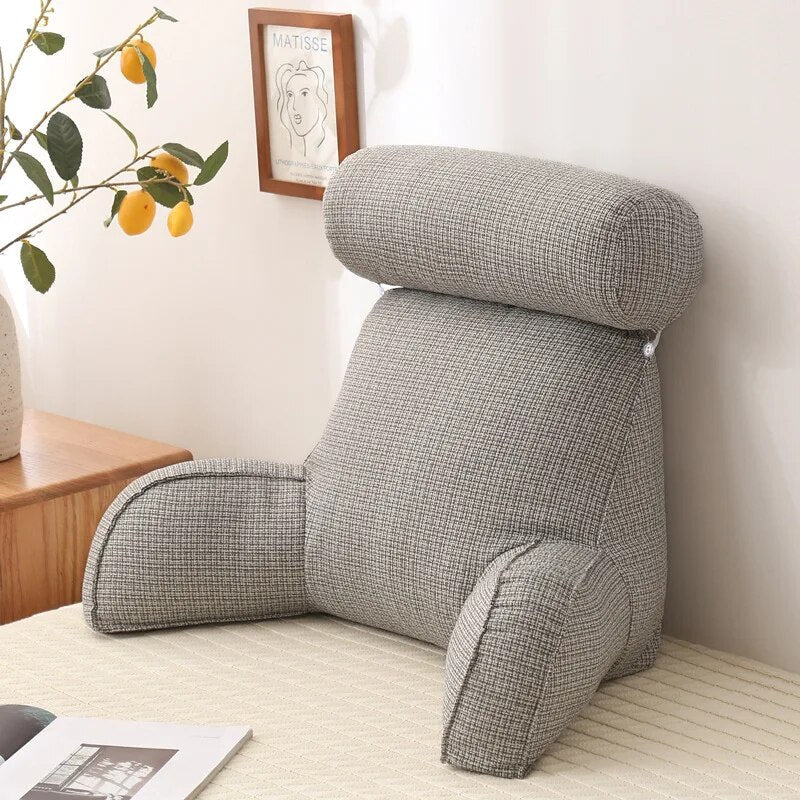 Back Cushion & Reading Pillow | Cushions for Bed & Sofa with Armrests | Relax Cushion