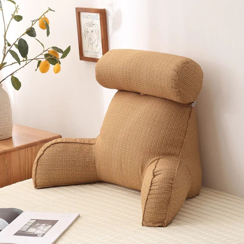 Back Cushion & Reading Pillow | Cushions for Bed & Sofa with Armrests | Relax Cushion