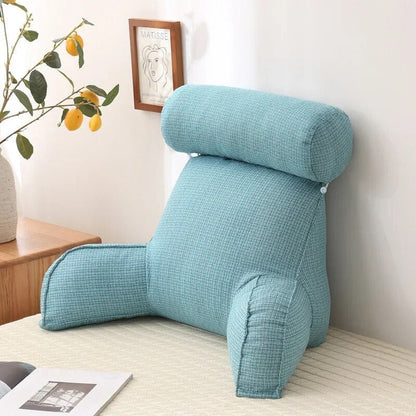 Back Cushion & Reading Pillow | Cushions for Bed & Sofa with Armrests | Relax Cushion