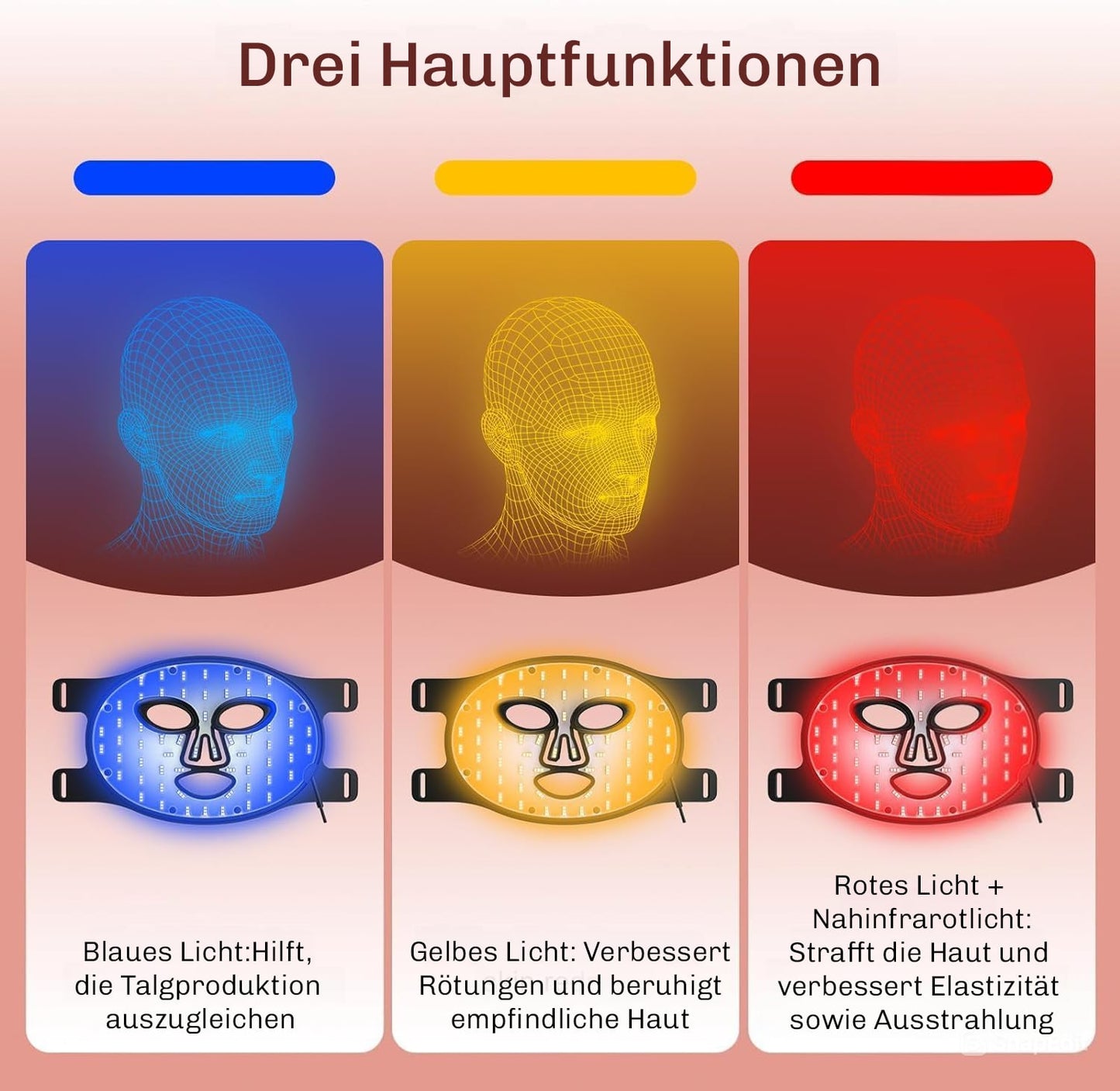 Red Light Mask | LED Face Mask | Skin Light Therapy | SkinGlow