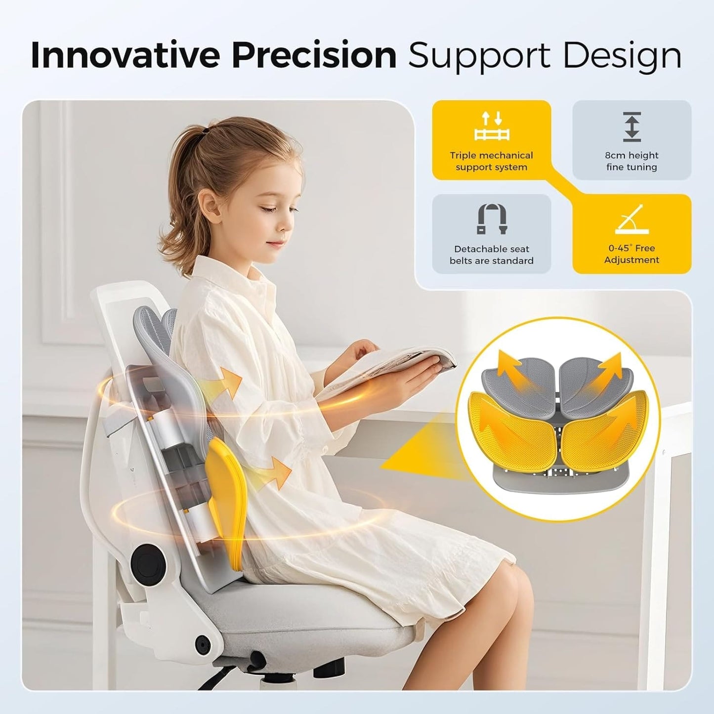 Back Cushion | Orthopedic Back Support Cushion | Lumbar Cushion | BackRest