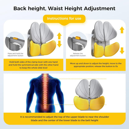 Back Cushion | Orthopedic Back Support Cushion | Lumbar Cushion | BackRest