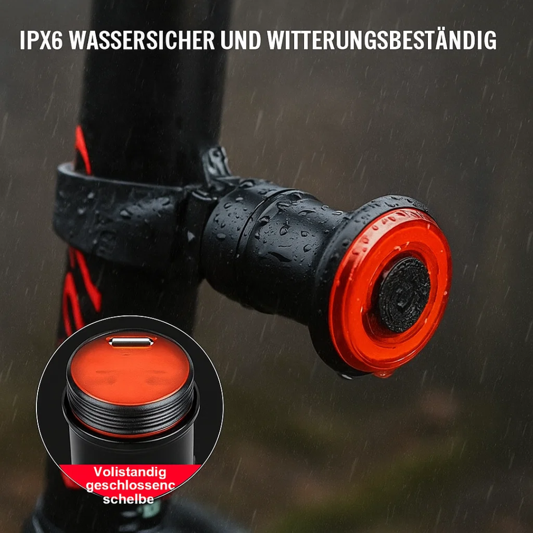 Rear Light & Brake Light for Bicycle and Road Bike with 6 Modes and Battery | Lumirad