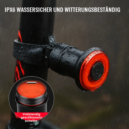 Rear Light & Brake Light for Bicycle and Road Bike with 6 Modes and Battery | Lumirad