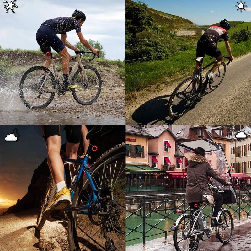 Rear Light & Brake Light for Bicycle and Road Bike with 6 Modes and Battery | Lumirad