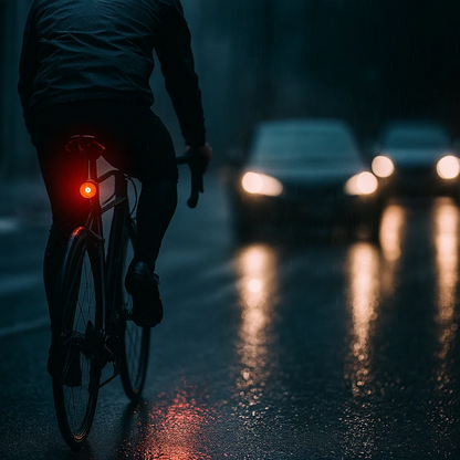 Rear Light & Brake Light for Bicycle and Road Bike with 6 Modes and Battery | Lumirad