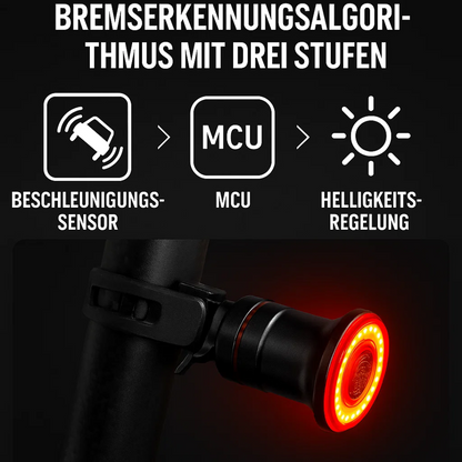 Rear Light & Brake Light for Bicycle and Road Bike with 6 Modes and Battery | Lumirad