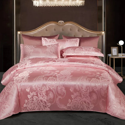 Satin Bed Sheet with Pillowcase | Luxurious Bedding | Duvet Cover | Satinora