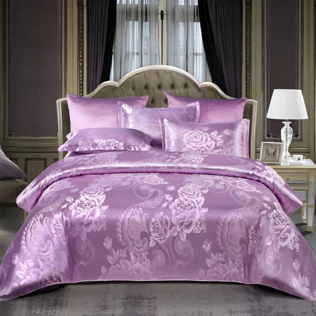 Satin Bed Sheet with Pillowcase | Luxurious Bedding | Duvet Cover | Satinora