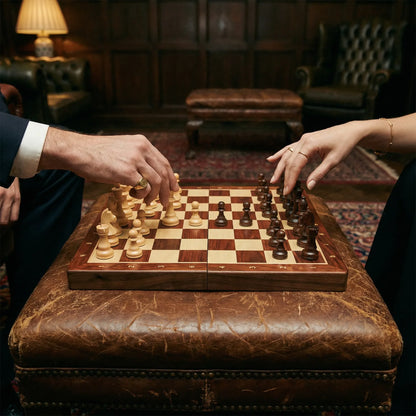 Wooden Chess Set | Chessboard with Chess Pieces | Foldable & Portable | RoyalBrett