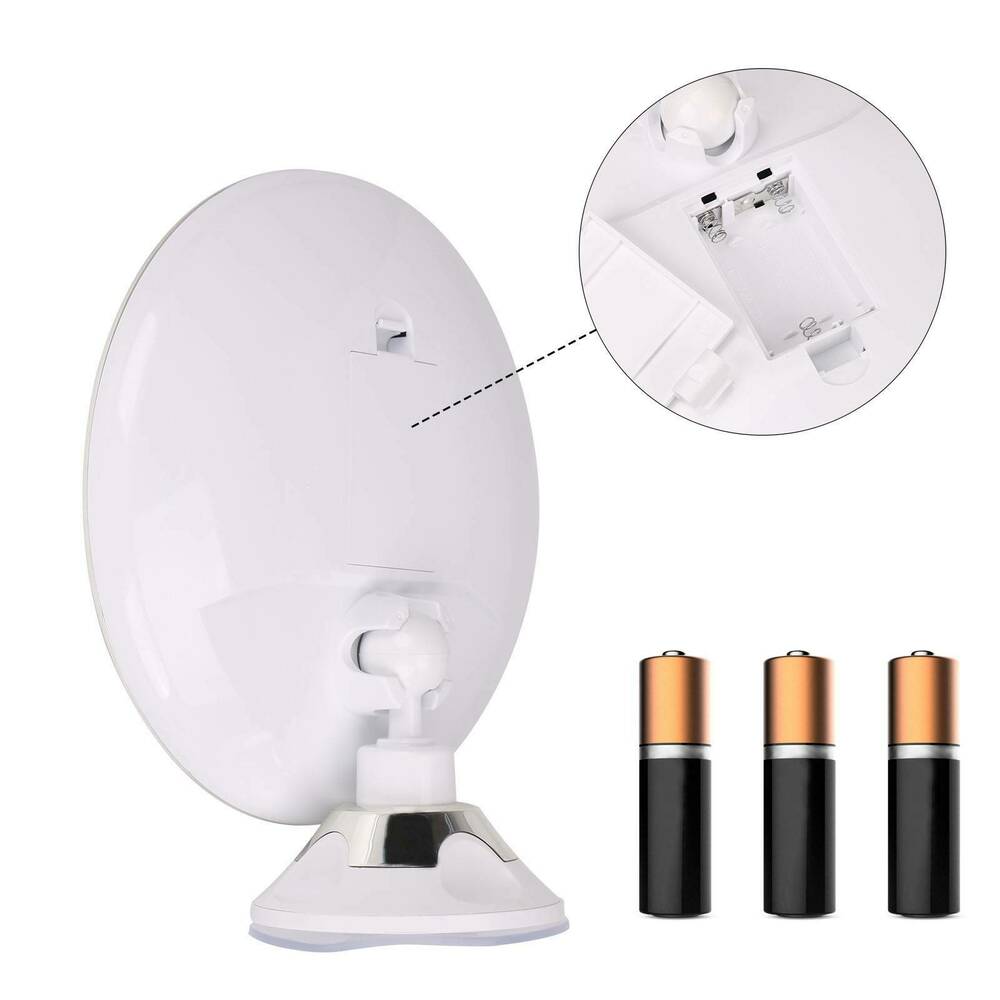 Makeup Mirror with Light and 10x Magnification | Illuminated LED Round Mirror | Kosmetix