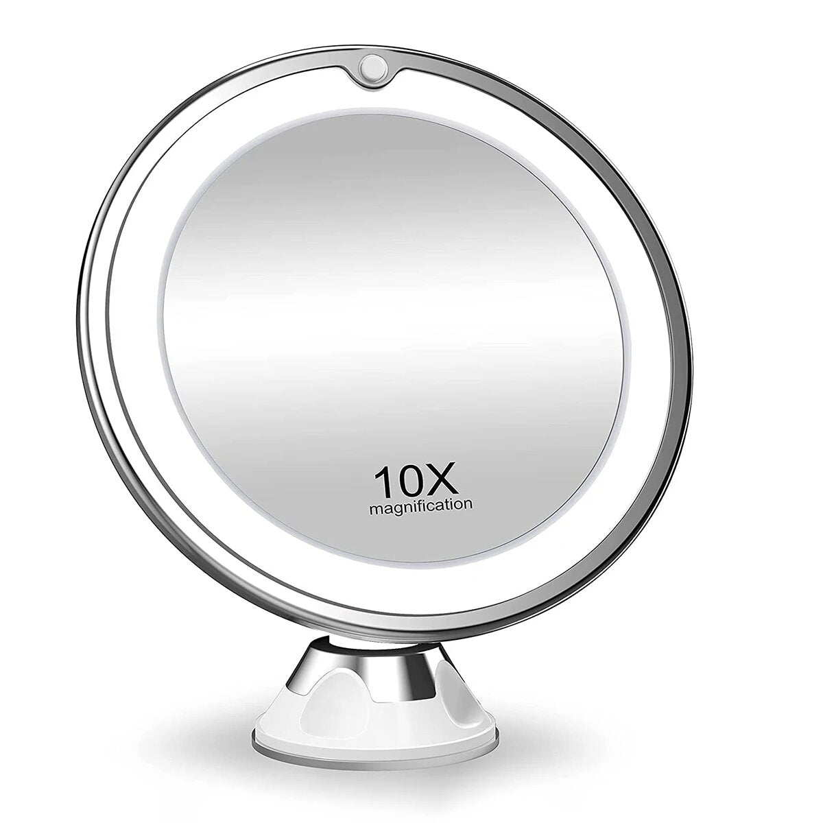 Makeup Mirror with Light and 10x Magnification | Illuminated LED Round Mirror | Kosmetix