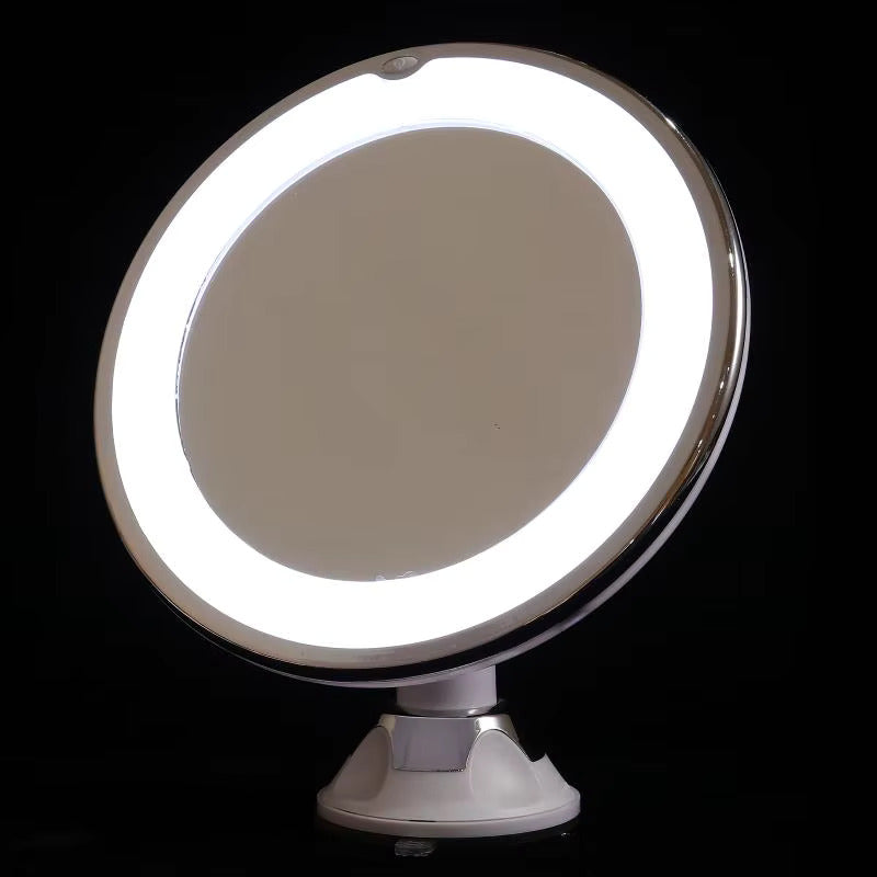Makeup Mirror with Light and 10x Magnification | Illuminated LED Round Mirror | Kosmetix