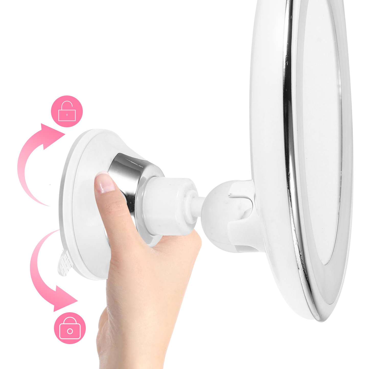 Makeup Mirror with Light and 10x Magnification | Illuminated LED Round Mirror | Kosmetix
