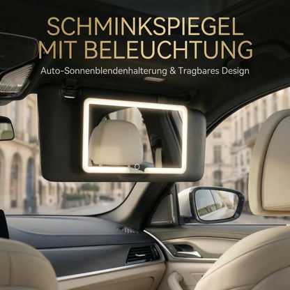 Makeup Mirror with Light for Car | Illuminated Cosmetic Mirror | GlowVisor