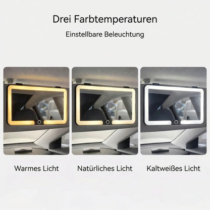 Makeup Mirror with Light for Car | Illuminated Cosmetic Mirror | GlowVisor