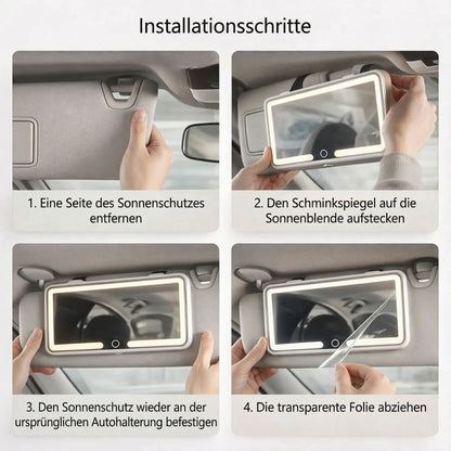 Makeup-Spiegel mit Licht für das Auto | Beleuchteter Kosmetikspiegel | GlowVisor