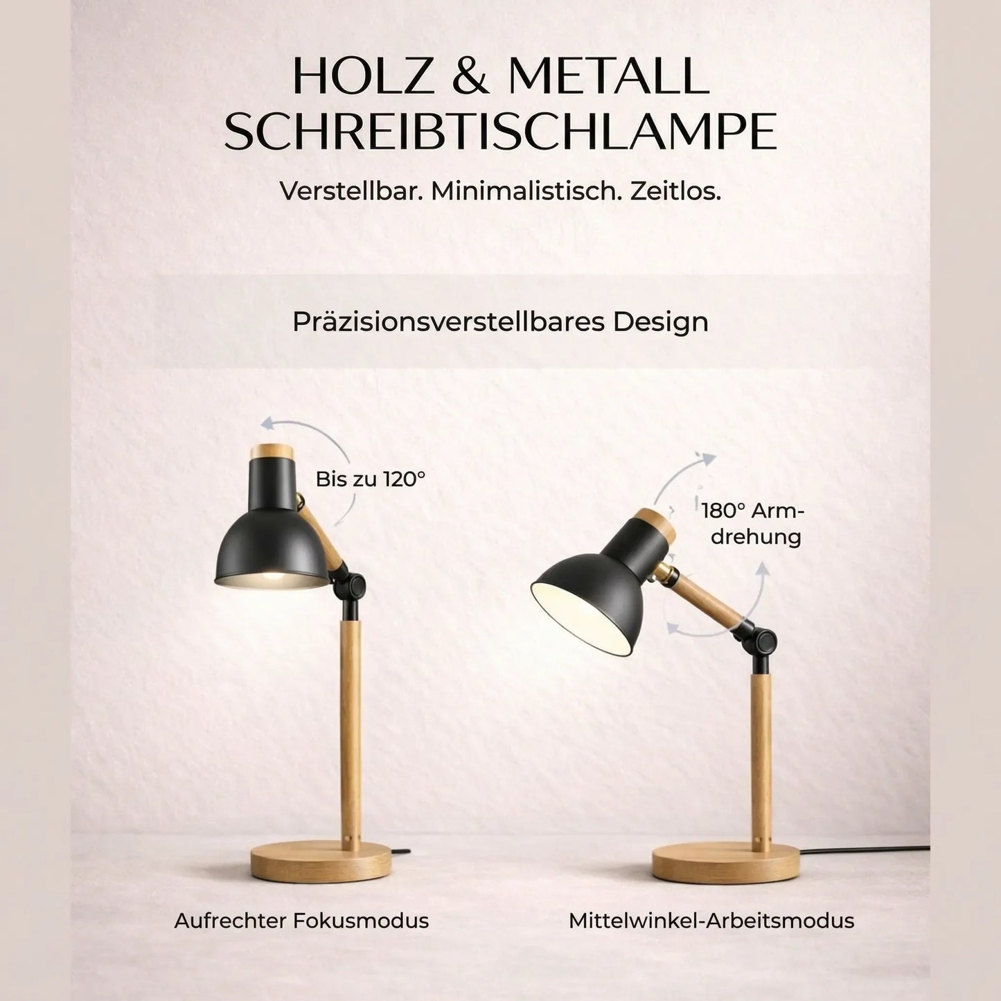 Holz Schreibtischlampe | Tischlampe | WoodLight