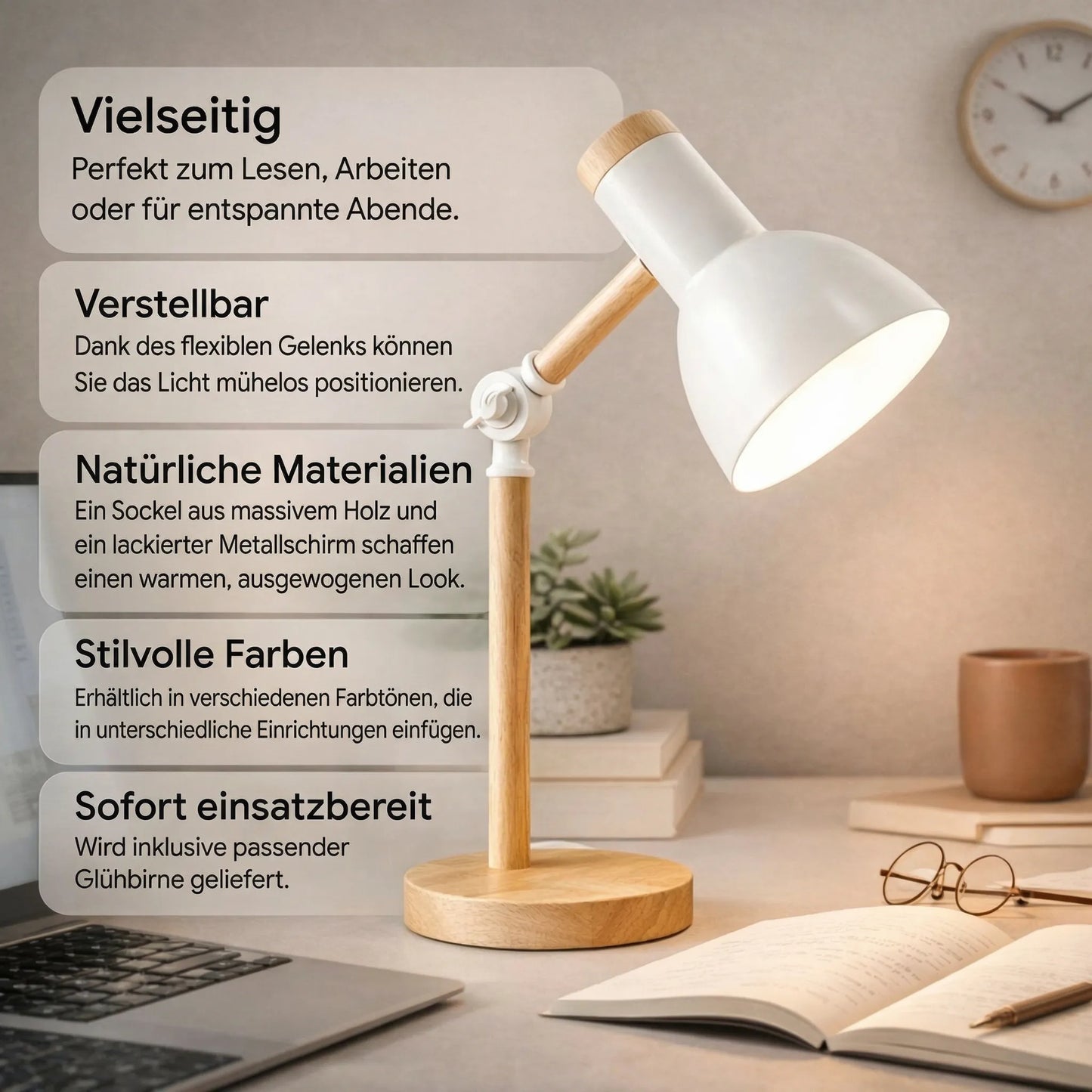 Wooden Desk Lamp | Table Lamp | WoodLight