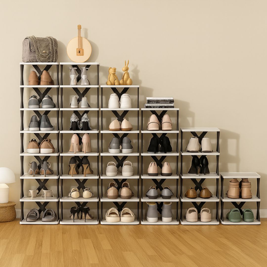 Narrow Shoe Rack | Slim Shoe Storage | Tall and Space-Saving | ShoeTower