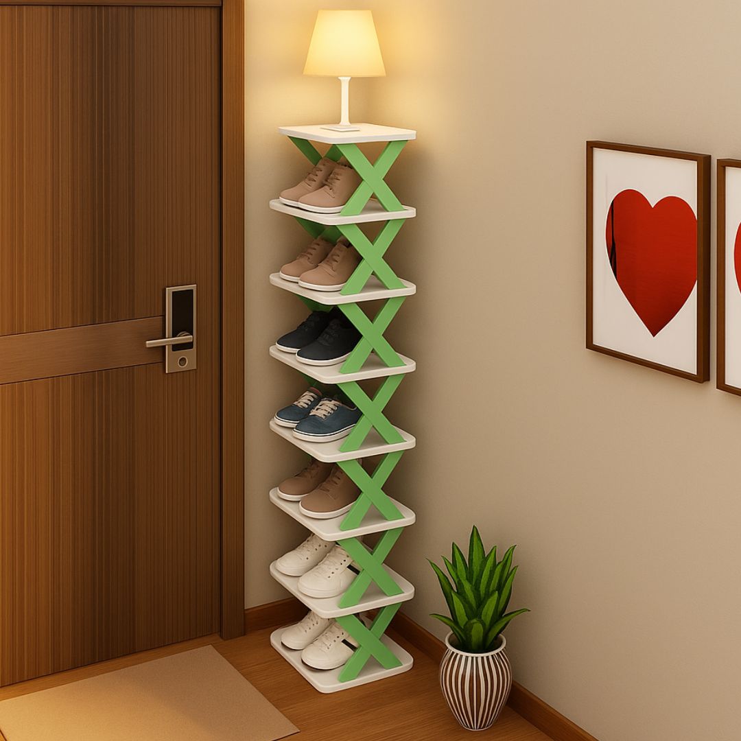 Narrow Shoe Rack | Slim Shoe Storage | Tall and Space-Saving | ShoeTower