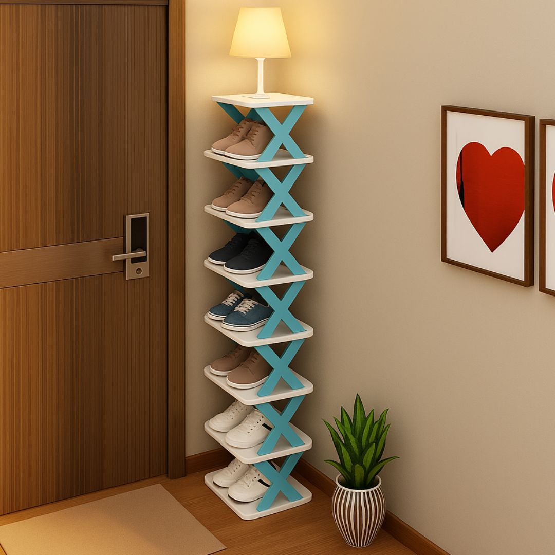 Narrow Shoe Rack | Slim Shoe Storage | Tall and Space-Saving | ShoeTower