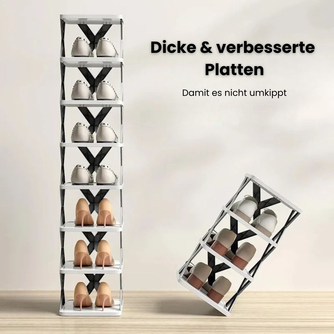 Narrow Shoe Rack | Slim Shoe Storage | Tall and Space-Saving | ShoeTower