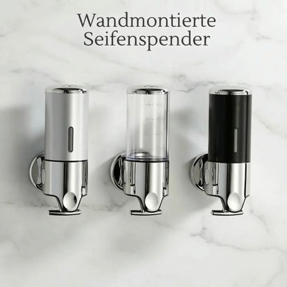 Wall-Mounted Soap Dispenser | Dish Soap Dispenser Set | Black, Silver & Transparent | SoapFlow