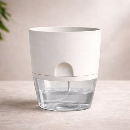 Self-Watering Flower Pot with Water Reservoir | Plant Pot with Wick System for Indoor and Outdoor | Dochtara