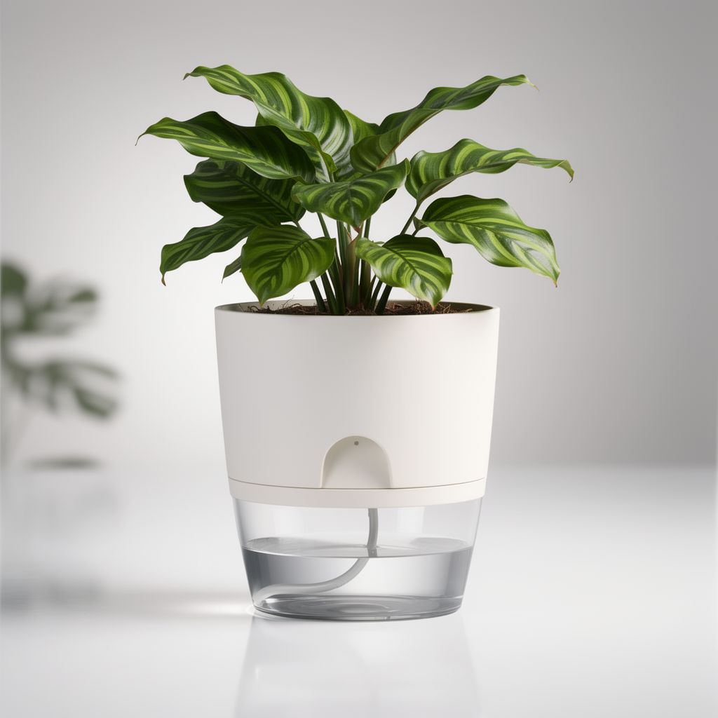 Self-Watering Flower Pot with Water Reservoir | Plant Pot with Wick System for Indoor and Outdoor | Dochtara