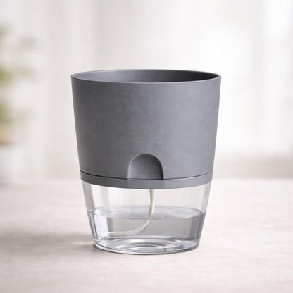 Self-Watering Flower Pot with Water Reservoir | Plant Pot with Wick System for Indoor and Outdoor | Dochtara